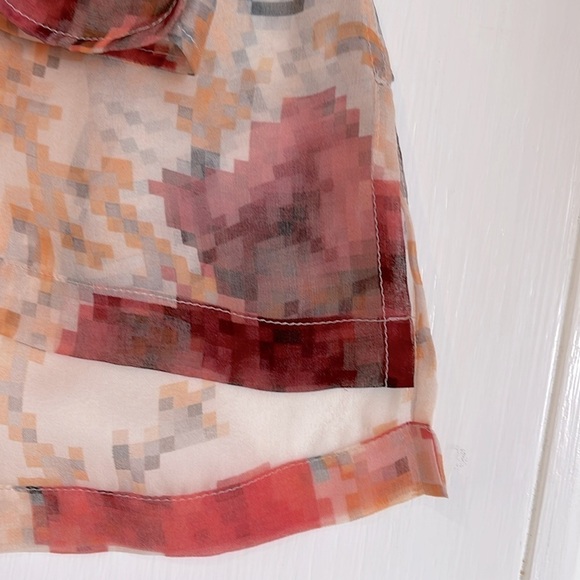 DRIES VAN NOTEN sheer floral silk tunic blouse size 42 M - Picture 5 of 7